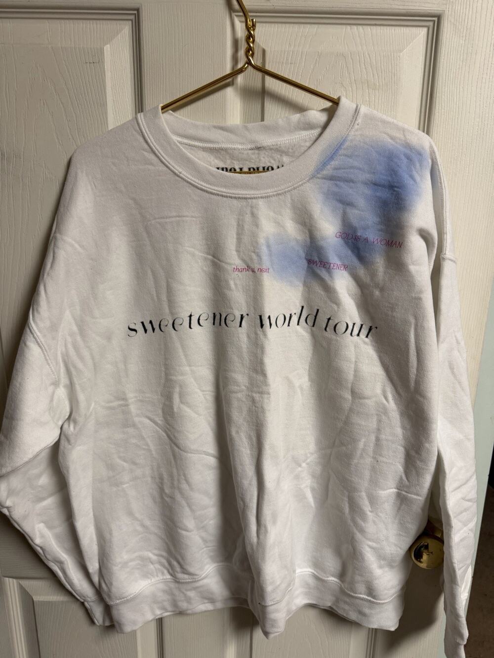 Arianna Grande Sweetener World Tour Sweatshirt USA Europe Thank You Next XL 50w